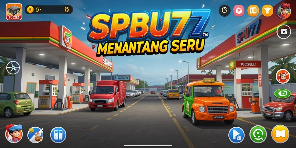 Tampilan gameplay SPBU77 dengan tantangan puzzle yang menarik.